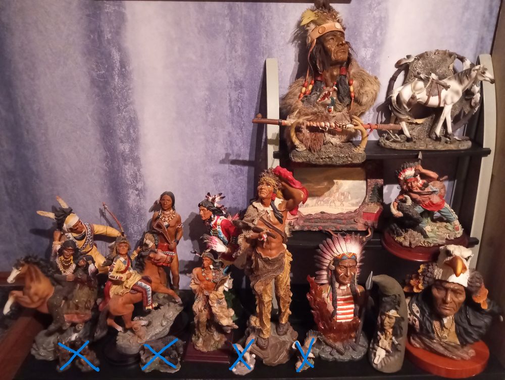 Figurines statuettes indiens am&eacute;rindiens natives far west Décoration