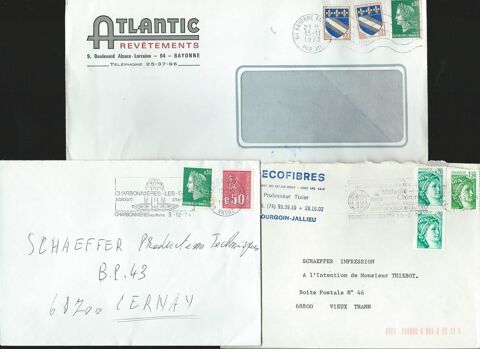 Timbres sur enveloppes 0 Mulhouse (68)