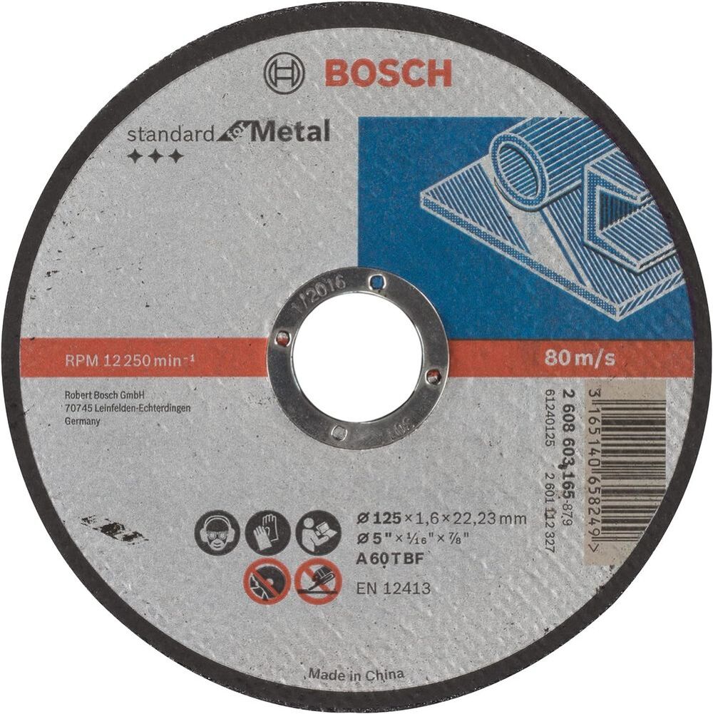 Disque &agrave; tron&ccedil;onner le m&eacute;tal &Oslash; 125 x 1.6 mm Bosch NEUF
Bricolage