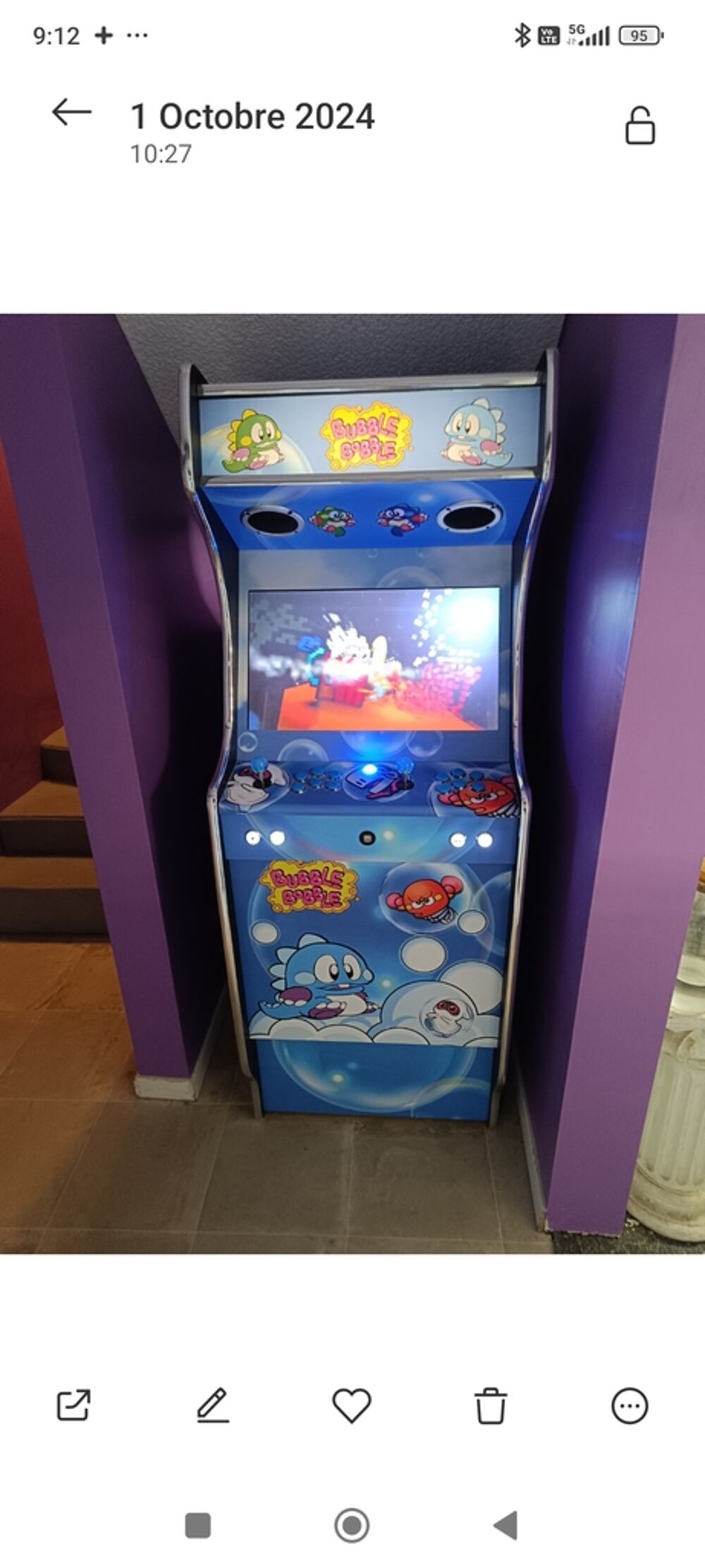 Arcade Jeu Vid&eacute;o "Bubble Bobble" Consoles et jeux vidéos