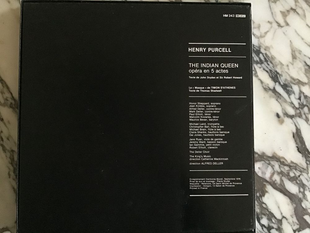 Purcell - The Indian queen CD et vinyles