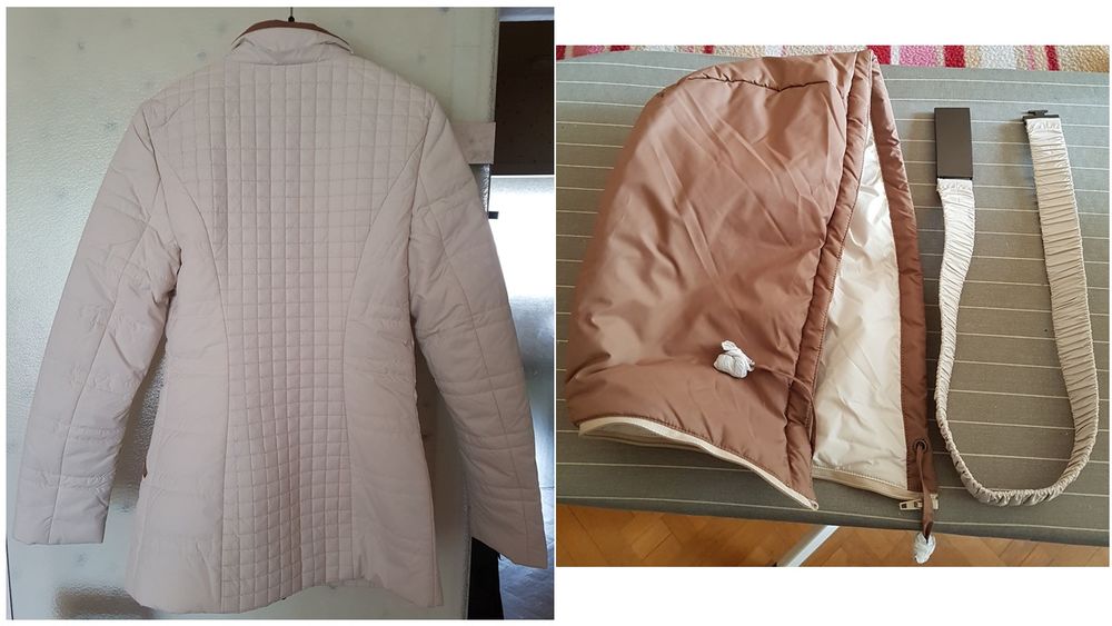Parka blanc cass&eacute;/marron (mi-saison) - Taille S Vêtements