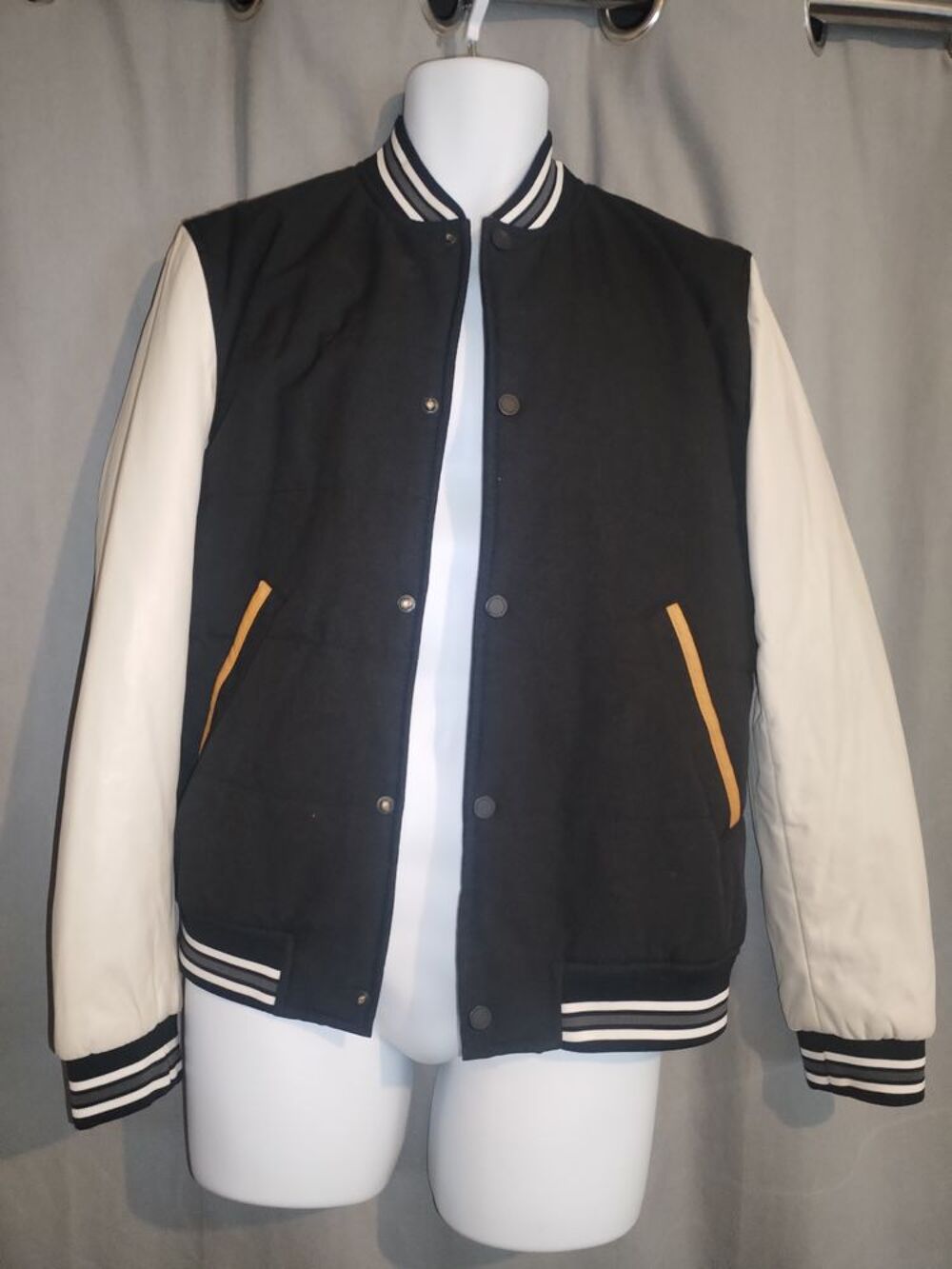 Blouson homme ZARA manches simili cuir Vêtements