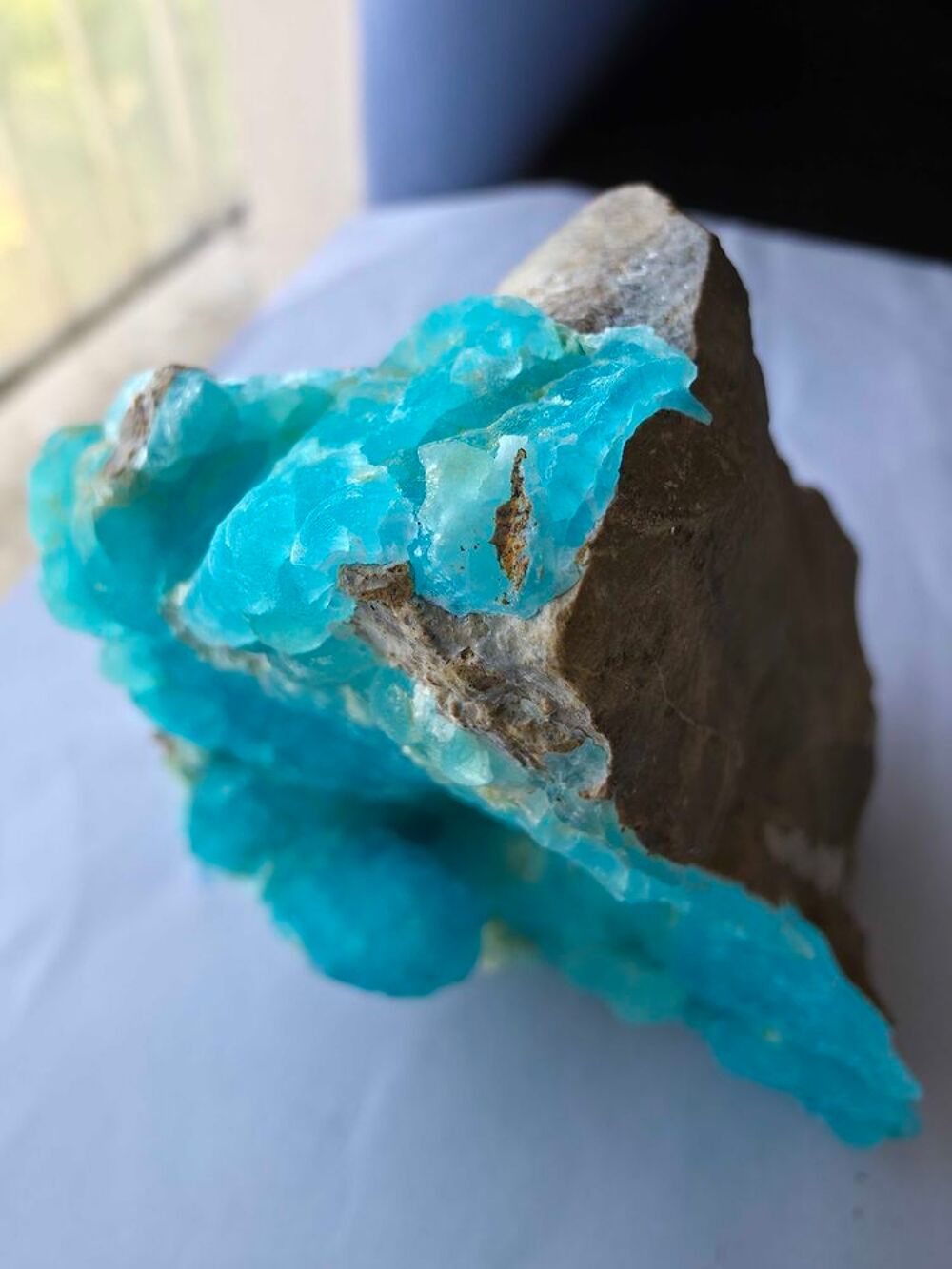 Sp&eacute;cimen H&eacute;mimorphite Bleue du Katanga RDC-Min&eacute;ral 302g 