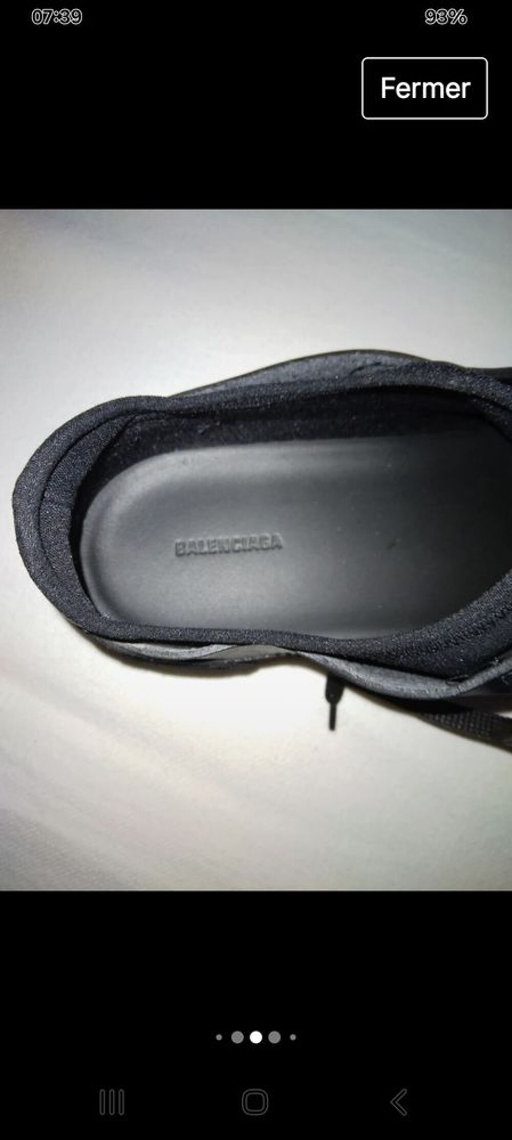 Balenciaga cuir noir Chaussures