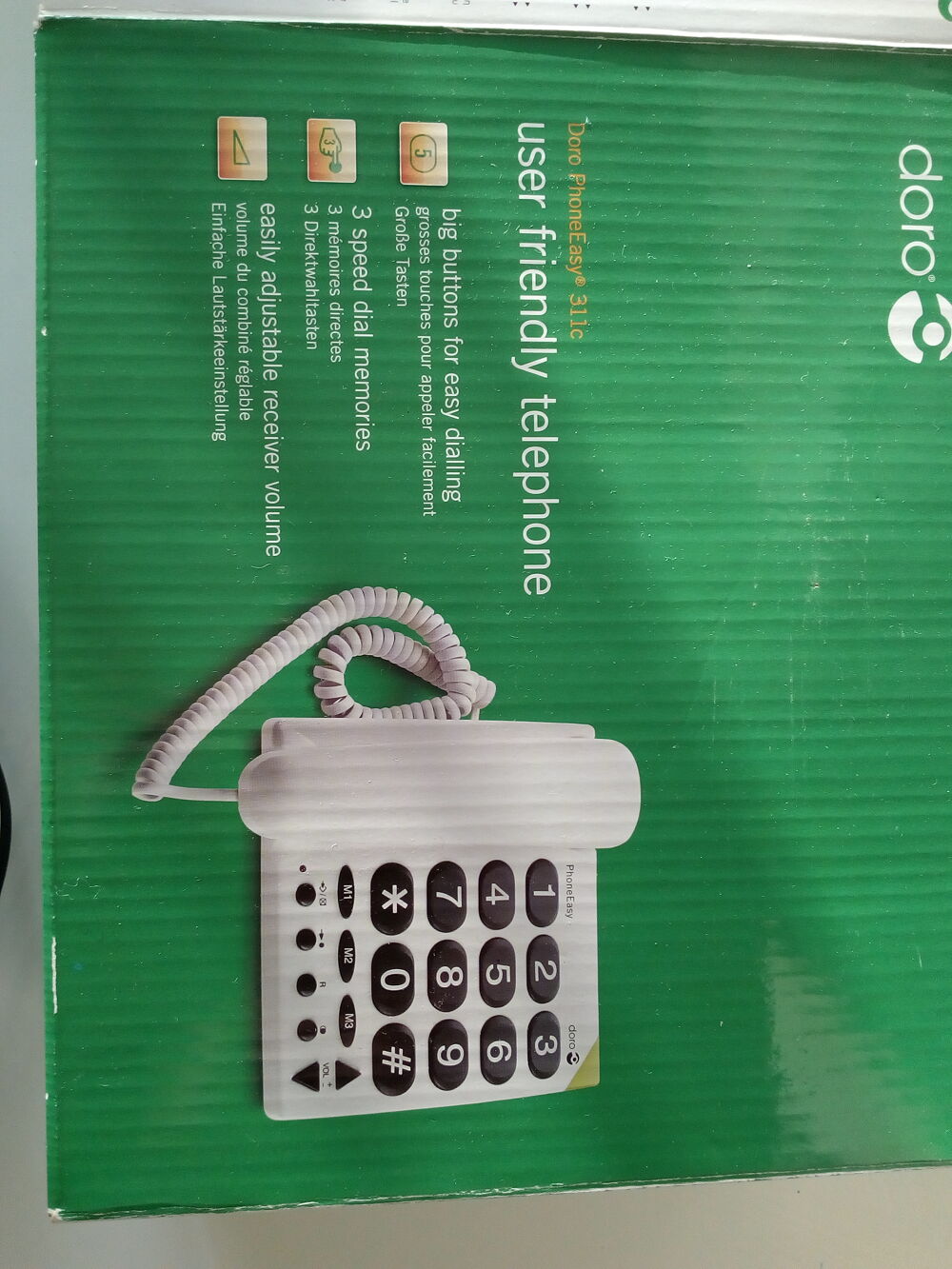 T&eacute;l&eacute;phone fixe filaire Doro Phone Easy 311C Téléphones et tablettes