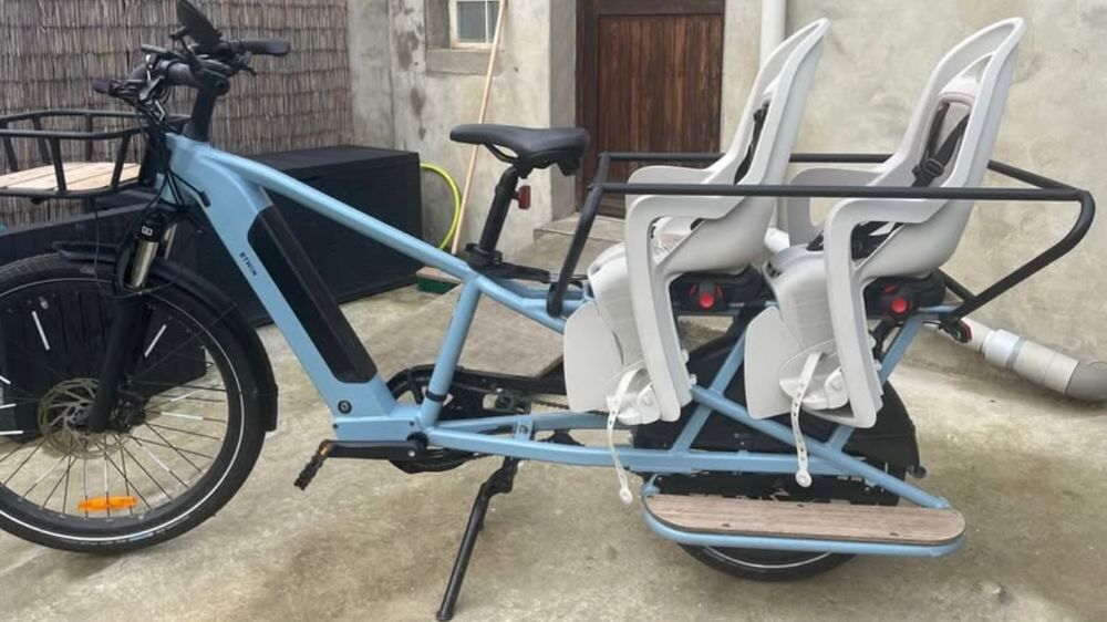 V&eacute;lo cargo &eacute;lectrique d&eacute;cathlon Vélos