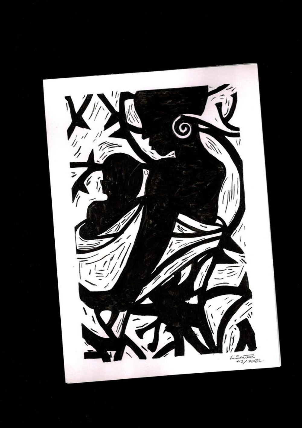 A4 Peinture Ethnique Contemporain D&eacute;corative (Ref. XV) Décoration
