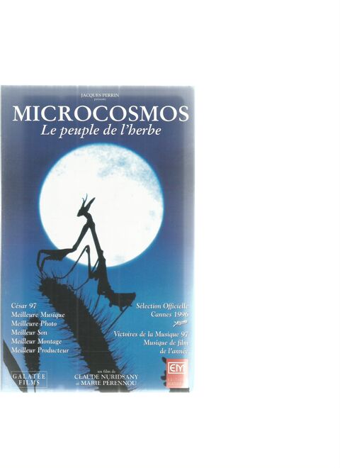 MICROCOSMOS - CASSETTE VHS - livraison possible 5 Besanon (25)