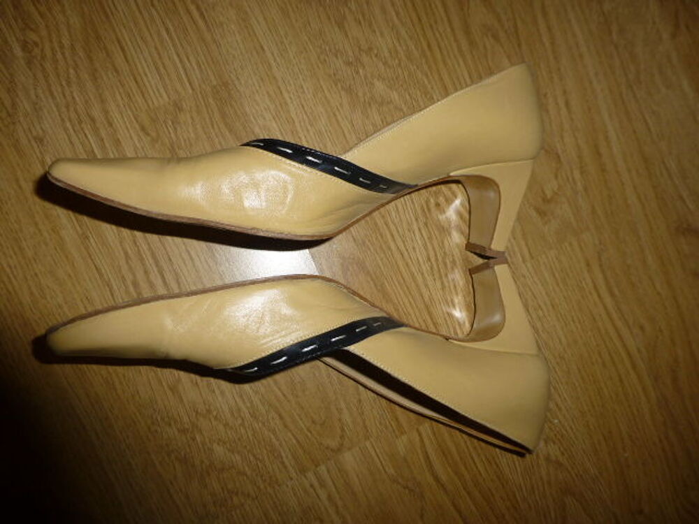 Escarpins en cuir beige Clyde Chaussures