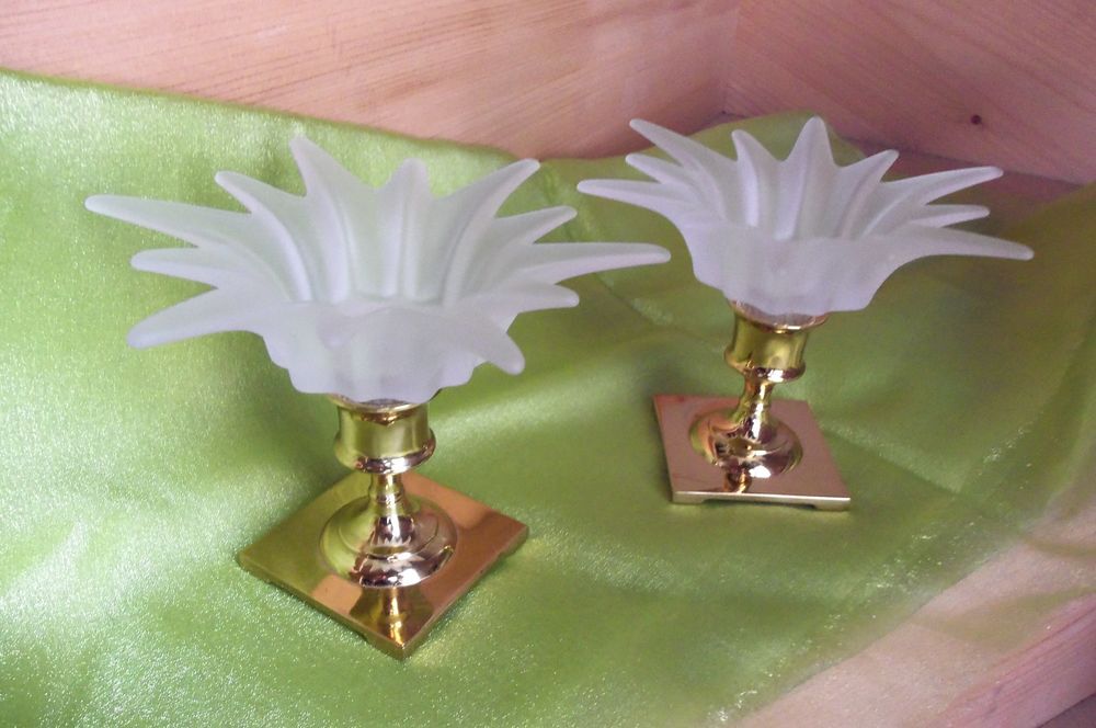Porte bougie Duo copley Partylite en laiton massif Décoration
