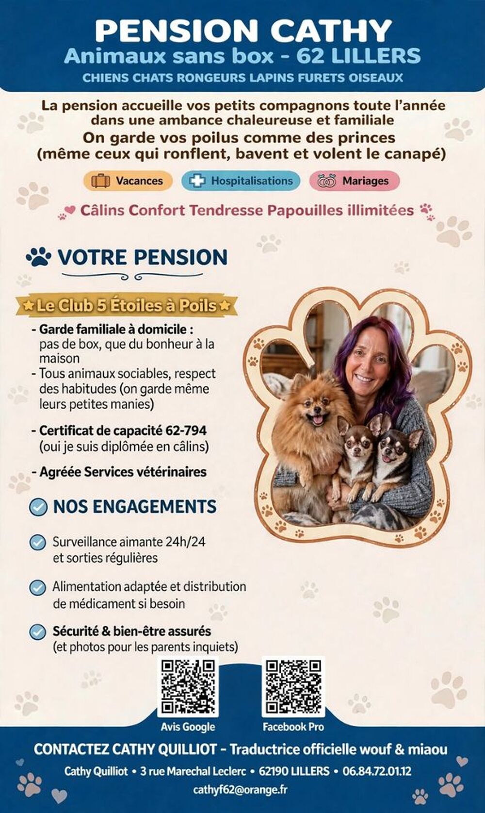   pension familiale pour animaux chiens chats oiseaux rongeurs 