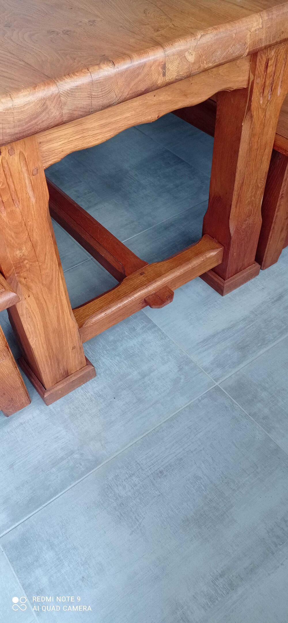 table et bancs en bois massif Meubles