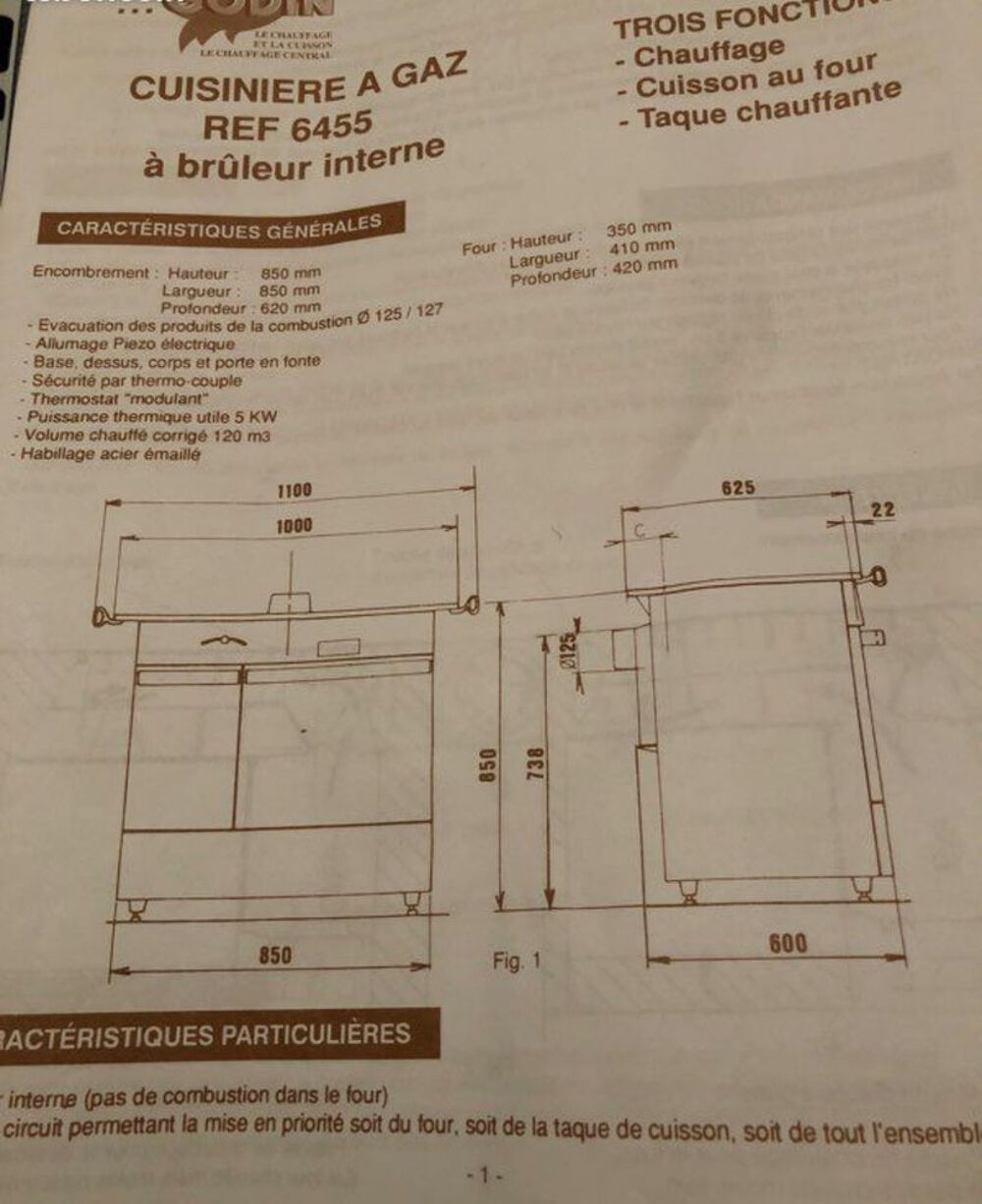 Cuisini&egrave;re tout gaz Electroménager