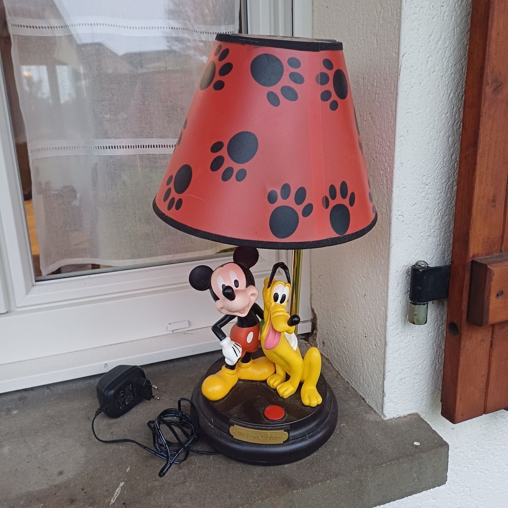 Lampe de chevet Mickey et Plut&ocirc;t vintage Mobilier enfants