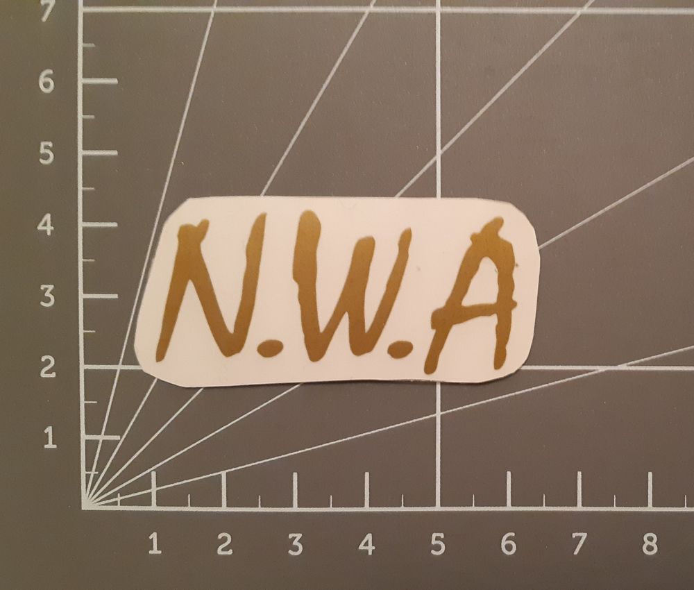 Sticker logo N.W.A (couleur or) Décoration