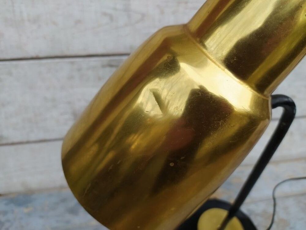 Lampe de Bureau Aluminium Dor&eacute; Design Parscot 1950 