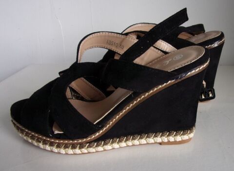 Sandalettes noires imitation daim 40 15 Lennon (29)