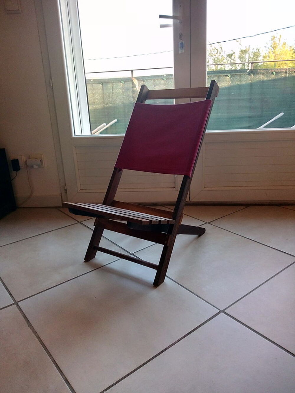 Fauteuil Nature et D&eacute;couverte
en teck et tissu Meubles