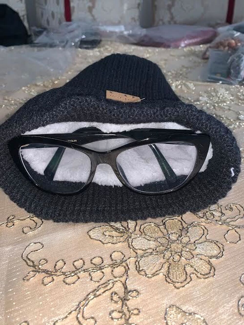 Bonnet chaud avec doublure blanc polaire Vêtements