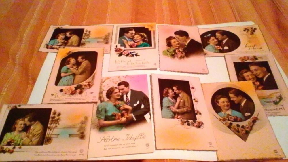 10 cartes postales romantiques 