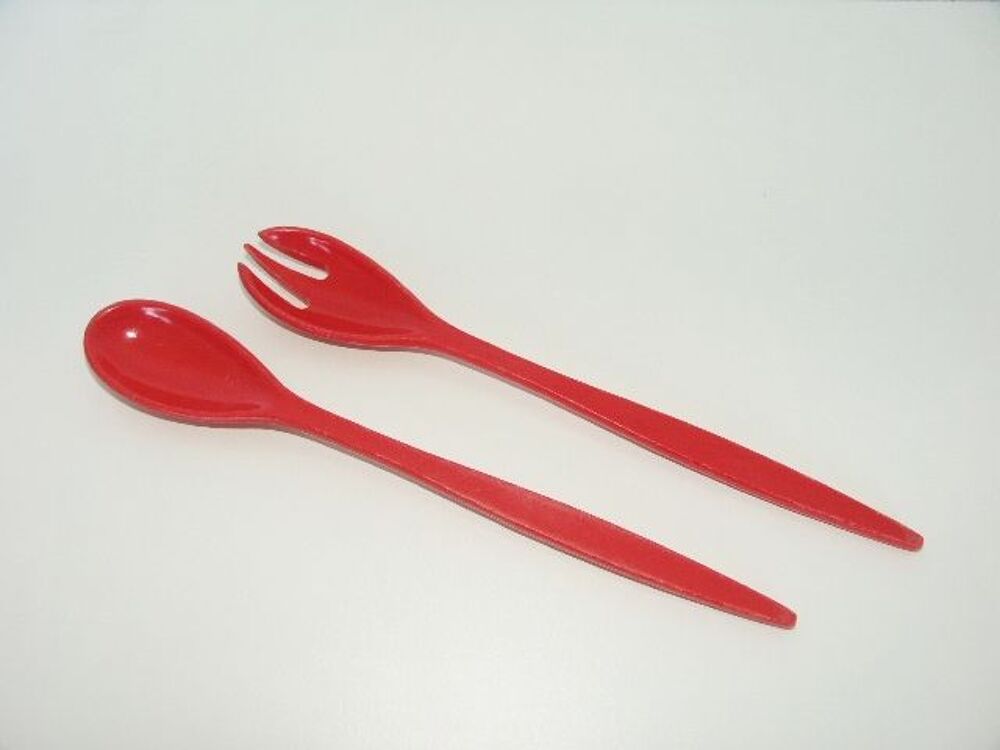 Couverts &agrave; Salade vintage des ann&eacute;es 60 - BON ETAT Décoration