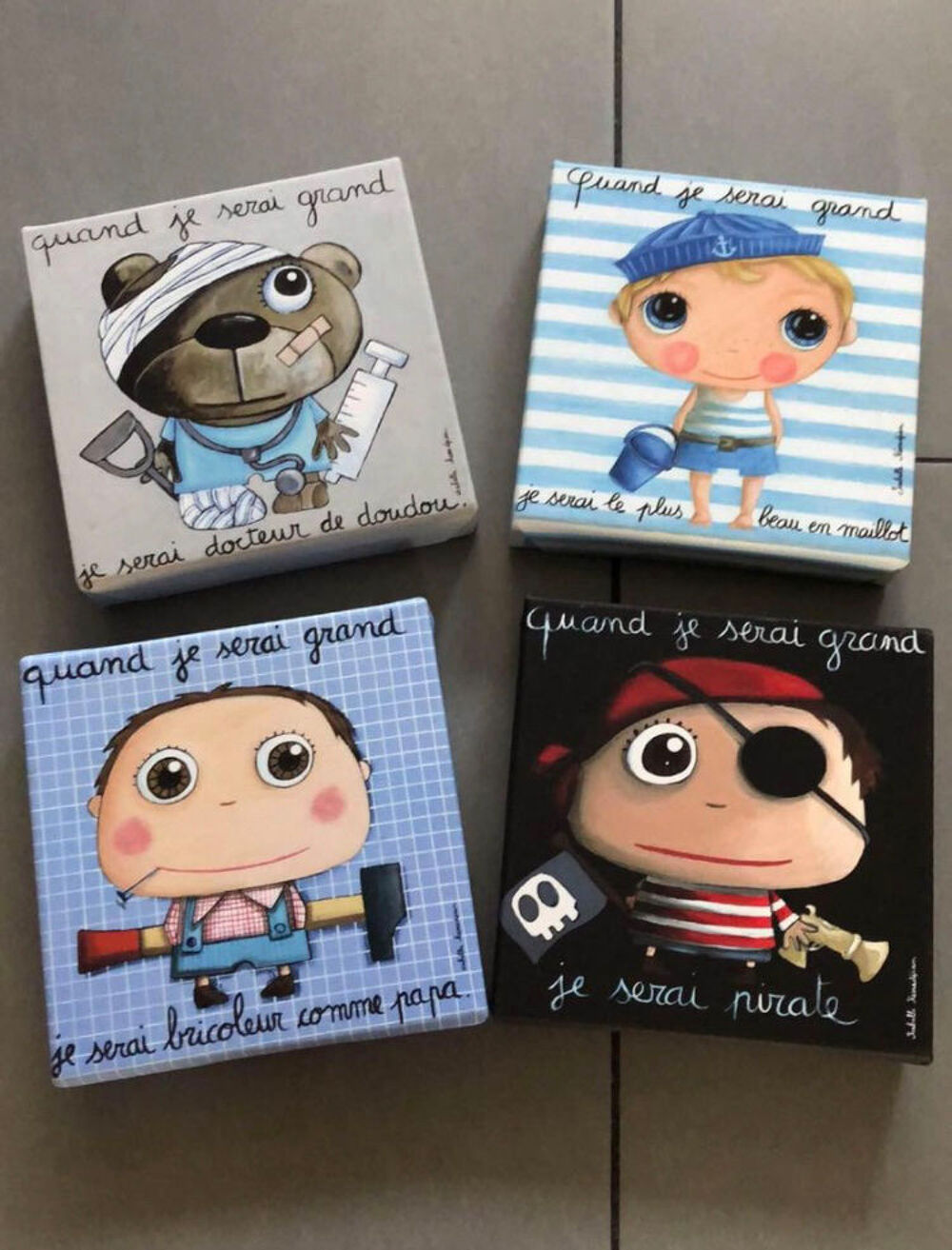 lot de 4 tableaux Isabelle Kessedjian Mobilier enfants
