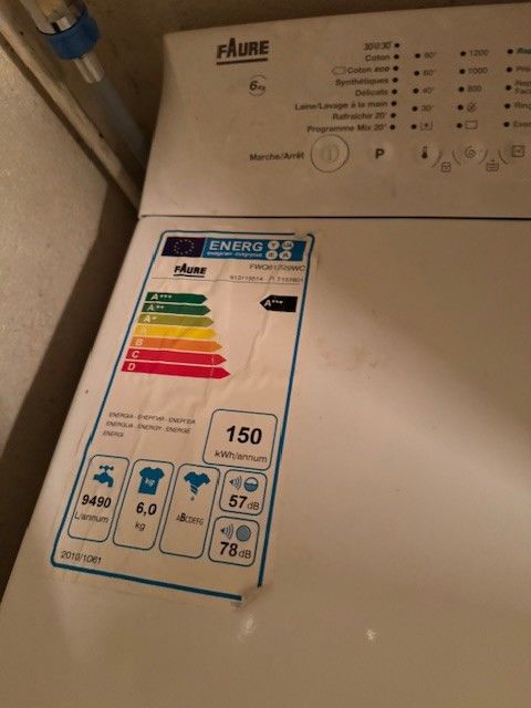 Lave linge FAURE 100 Paris 15 (75)