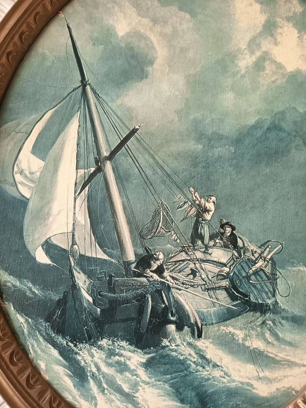 tableau ''bateau dans la tempete '' Décoration