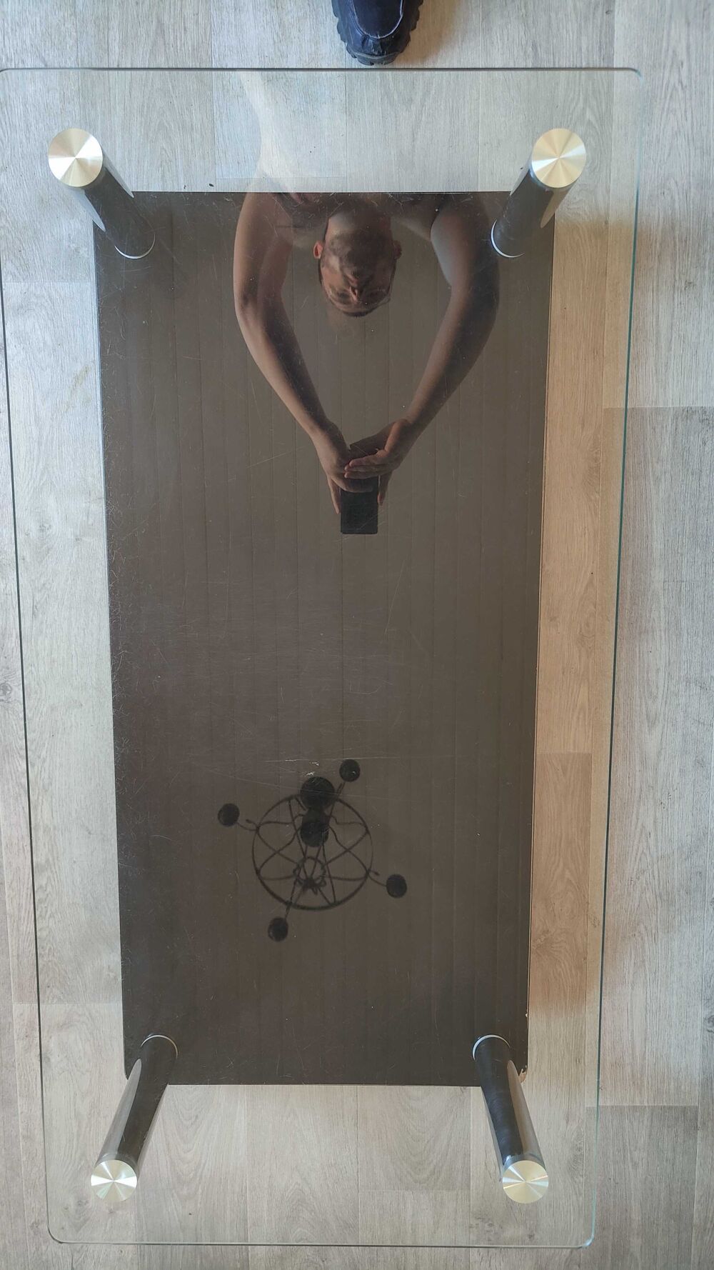 meuble TV plateau en verre Meubles
