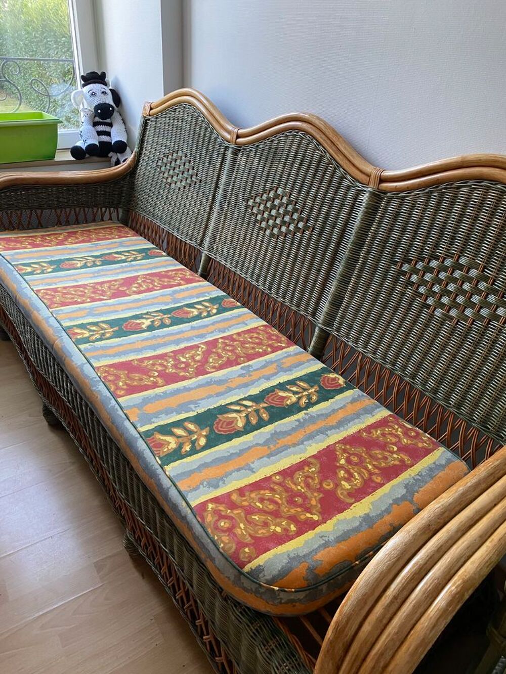 banquette osier patio Meubles