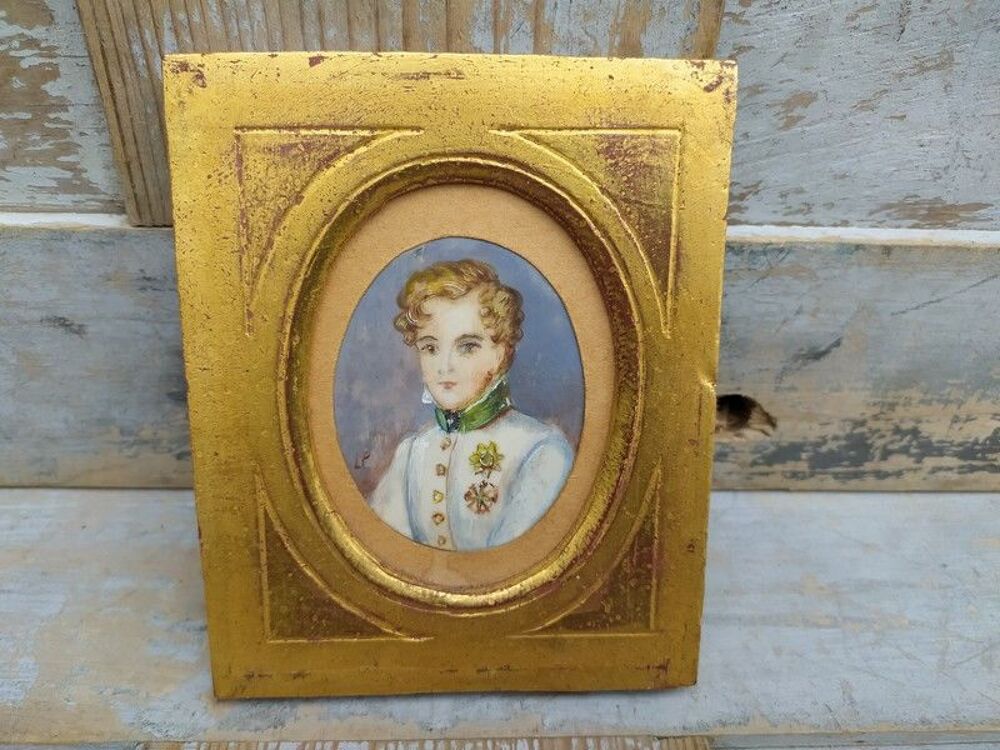 Peinture Miniature L'Aiglon Napol&eacute;on II Duc de Reichstadt 