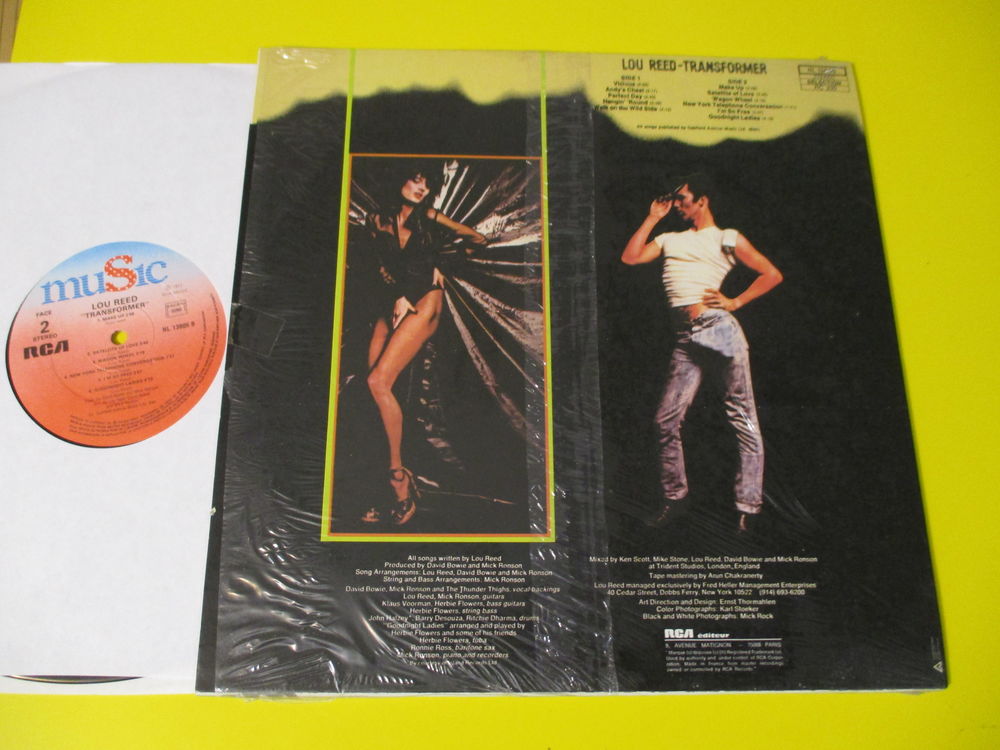 LOU REED TRANSFORMER 33 TOURS VELVET UNDERGROUND CD et vinyles