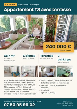  Appartement à vendre 3 pièces 66 m² Sainte-luce