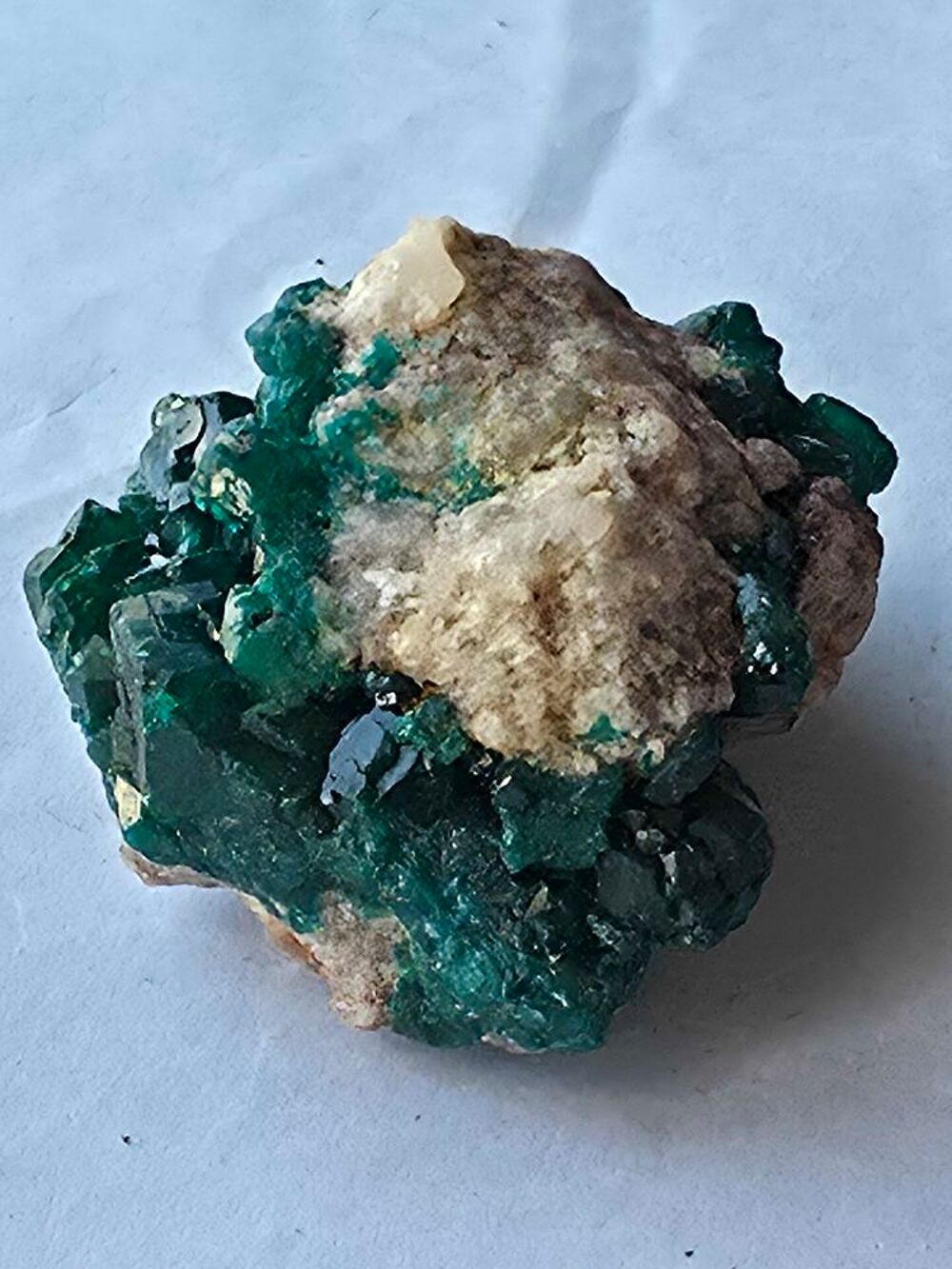 Min&eacute;ral Dioptase Cristaux Emeraude-Collection Congo 