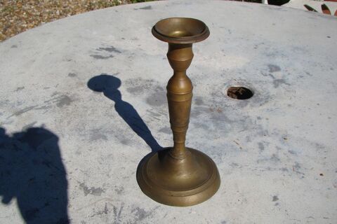 Ancien bougeoir / chandelier en laiton - Epoque 1900 20 Gargenville (78)