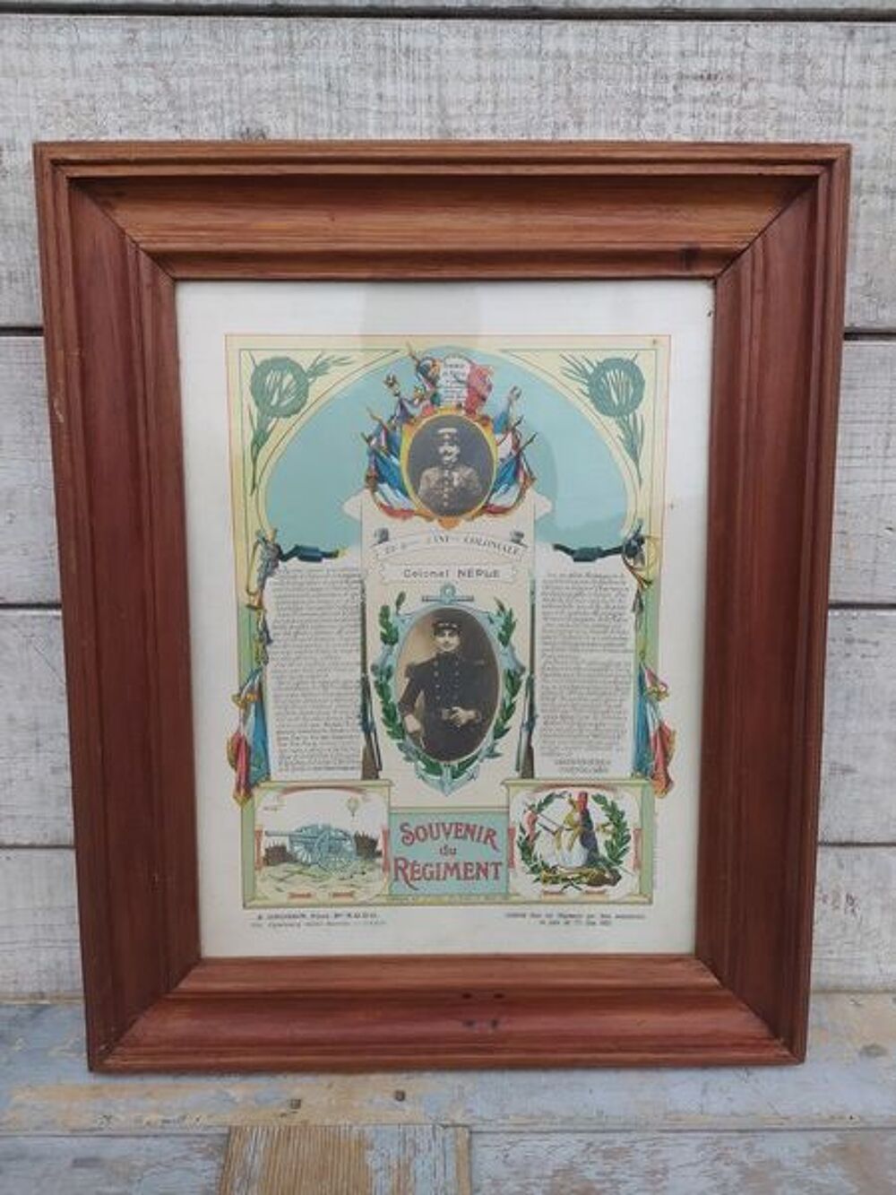 Cadre Photo Militaire 23&egrave;me R&eacute;giment d'Infanterie Coloniale 