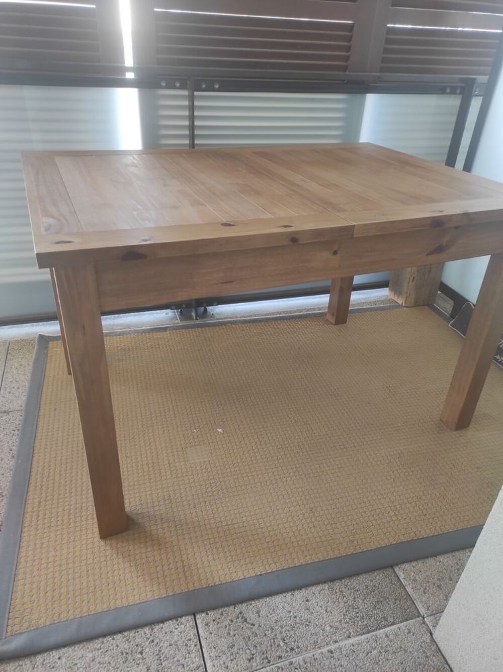 table en pin avec rallonge incorpor&eacute;e Meubles