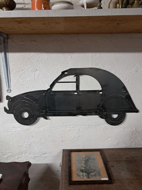 Fresque / Sculpture en tle 2CV Citron 77 Chteau-l'vque (24)
