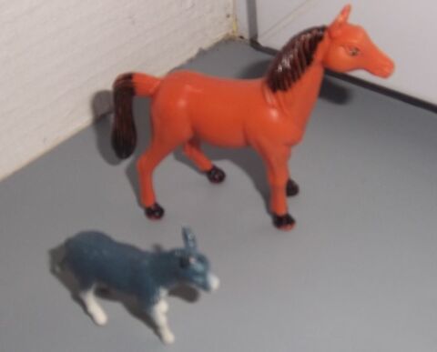 Figurine cheval et ne 2 Colombier-Fontaine (25)