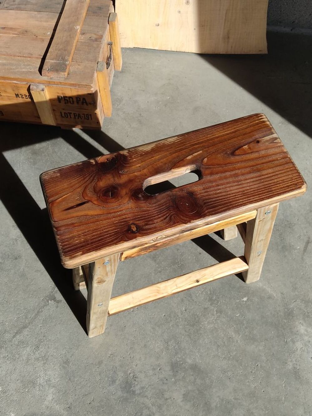 Tabouret bois rustique Décoration