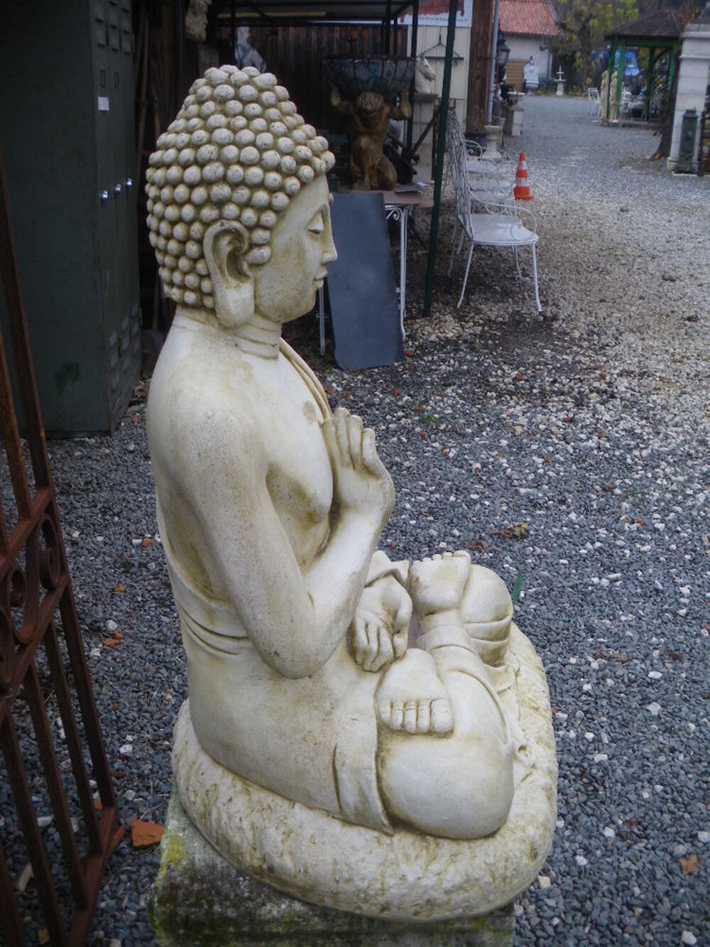 Statue, Bouddha assis en pierre Décoration