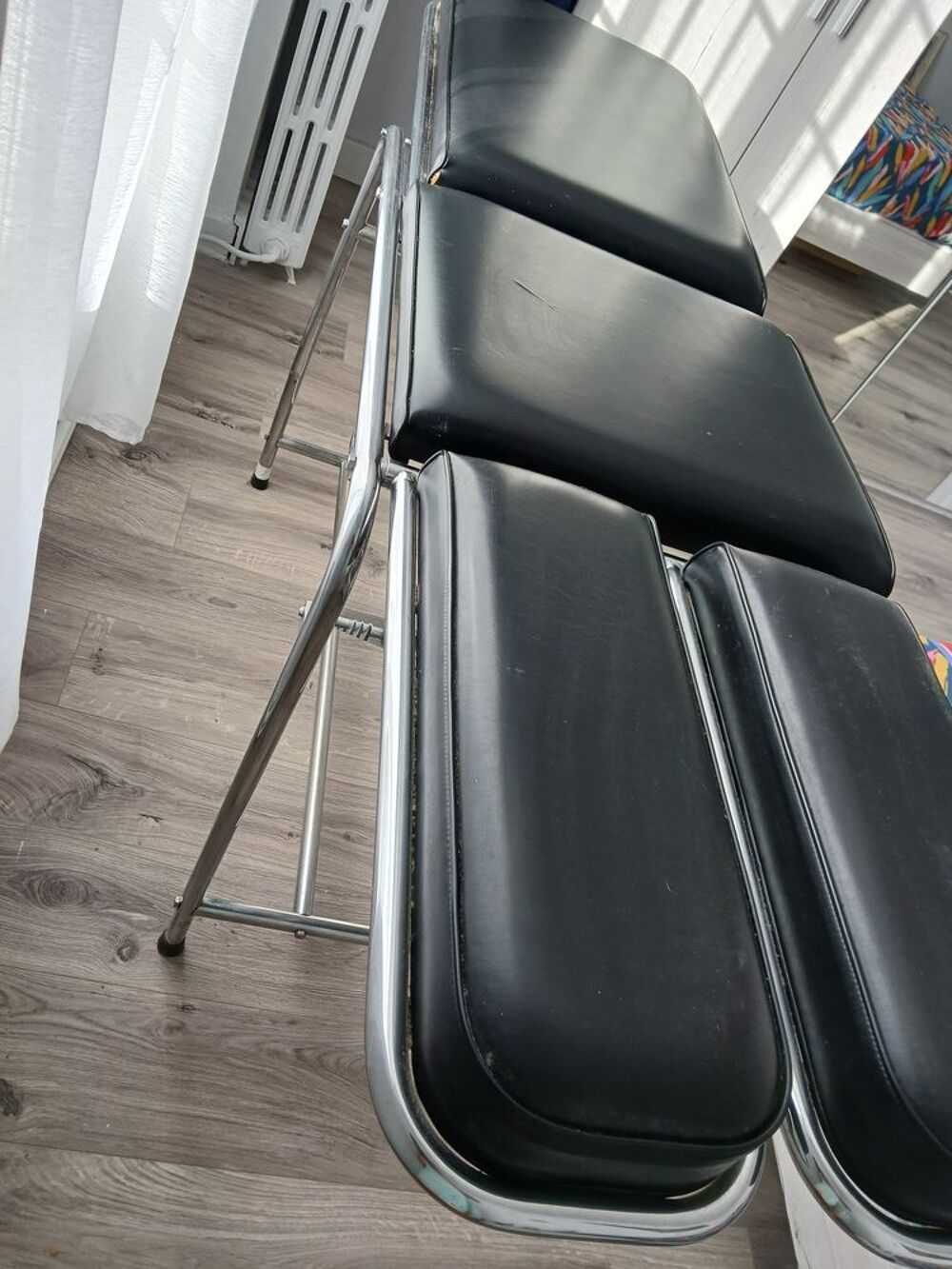 TABLE KINE CUIR NOIR Meubles