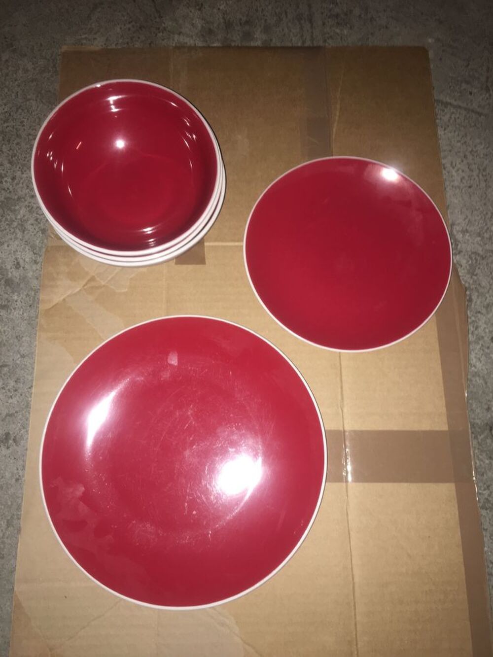 Service de table rouge Cuisine
