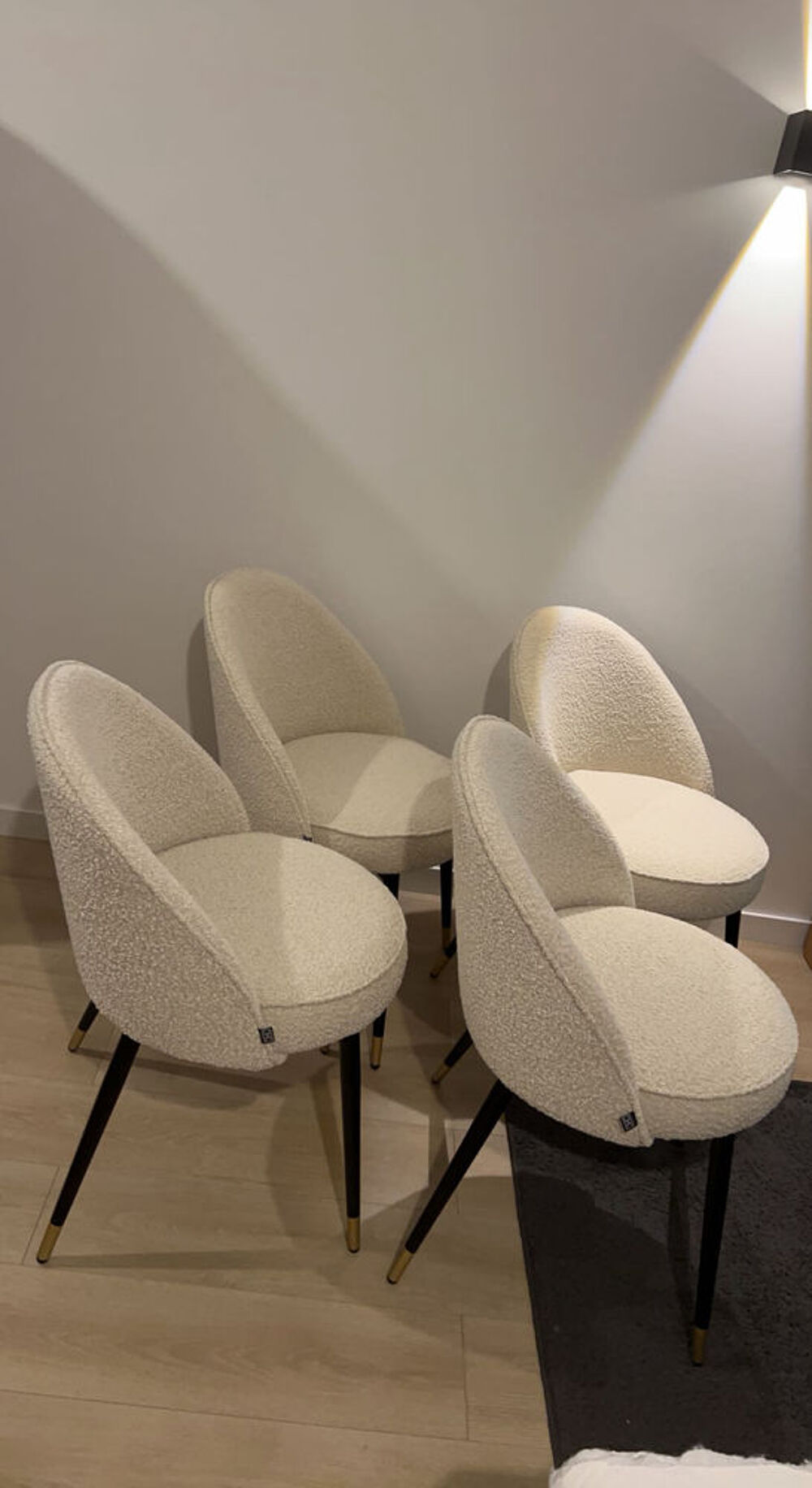 Chaises Eichholtz beiges 4x, comme neuves Meubles