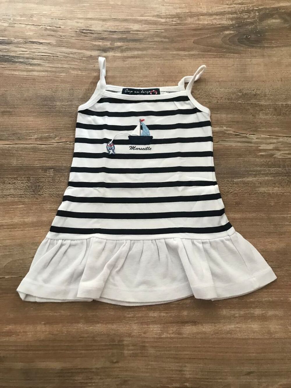 Robe marine enfant fille " Cap au large " Vêtements enfants
