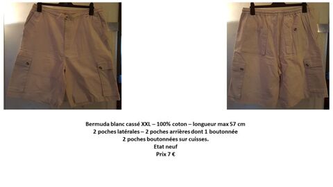 Bermuda blanc cassé XXL 7 Enghien-les-Bains (95)
