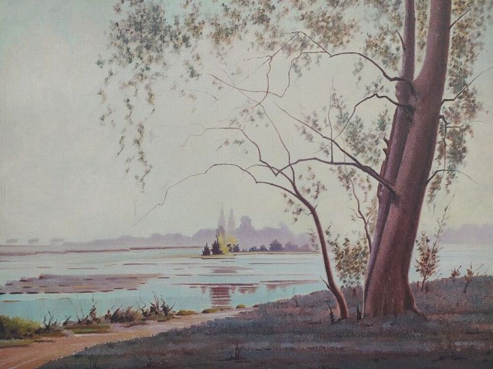 Tableau Tours La Loire Andr&eacute; Jacquet Peintre Tourangeau Décoration