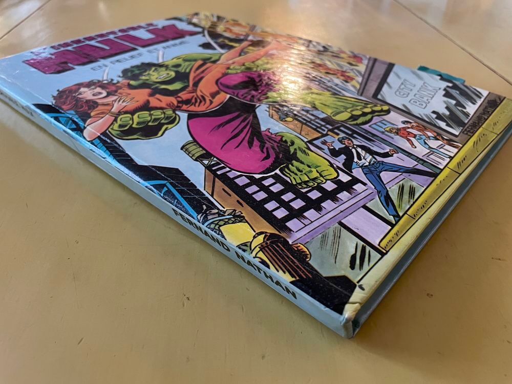 BD L'INCROYABLE HULK EO 1980 en relief et anim&eacute; Ed NathanTBE Livres et BD