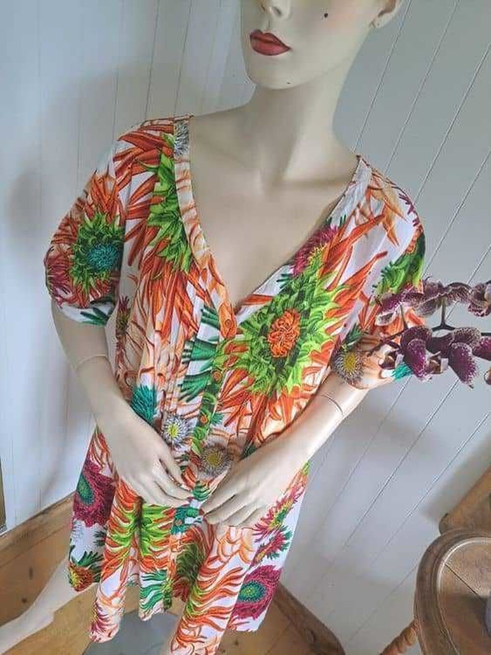 Robe tunique vintage INDIA emporium taille XL 42/44 